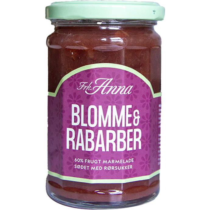 Blomme- og rabarbermarmelade