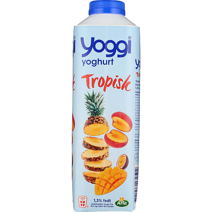 Yoghurt m. tropiske frugter 1,3% fedt
