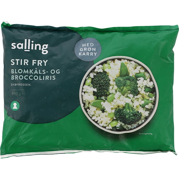 Blomkålsris m. broccoli og grøn karry
