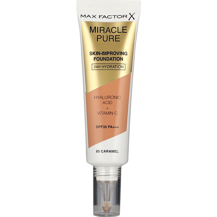 Skin Improving foundation 85 Caramel m. hyaluronsyre og C-vitamin m. SPF30