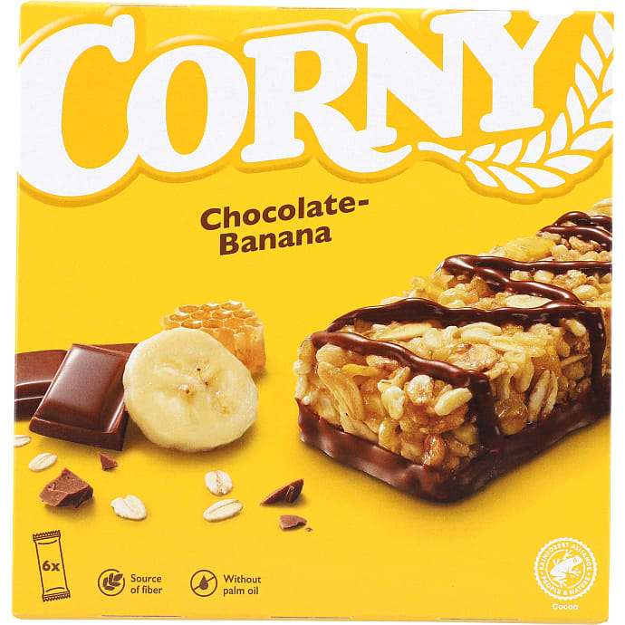 Müslibarer m. chokolade og banan