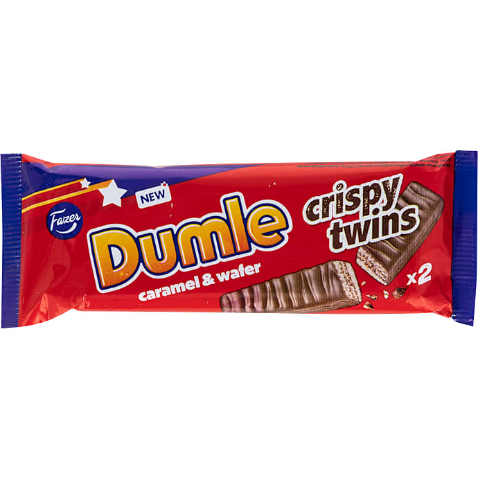 Crispy Twins chokoladebar m. karamel og vaffel