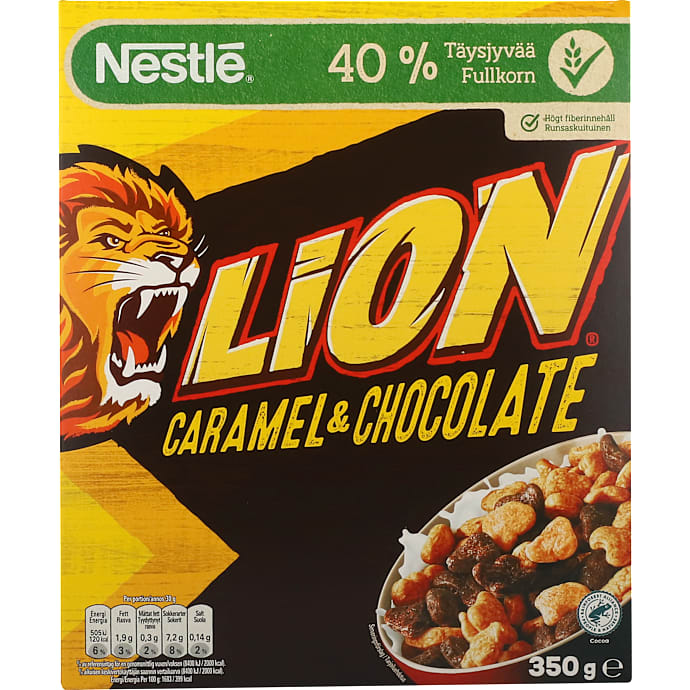Lion m. karamel- og chokosmag