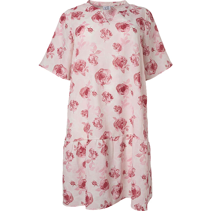 VRS Jackie Dame Blomstret Kjole - Rosa