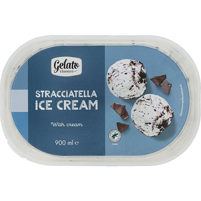 Flødeis m. chokoladestykker