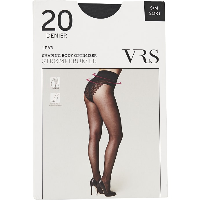 VRS strømpebukser shaping str. S/M - sort