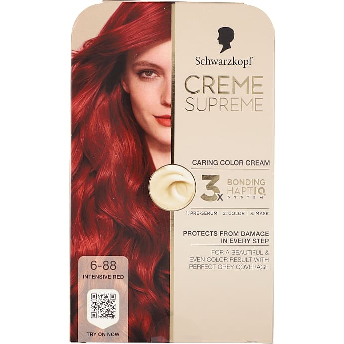 Caring Color Creme permanent hårfarve 6-88 Intensive Red