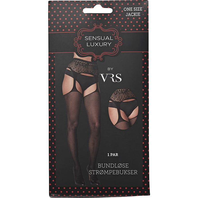 Sensual Luxury VRS Dame Strømpebukser 2XL/3XL Sort
