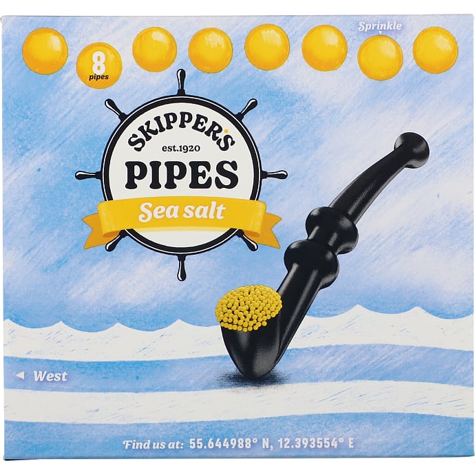 Skipper's Pipes Lakridspiber m. havsalt 136 g