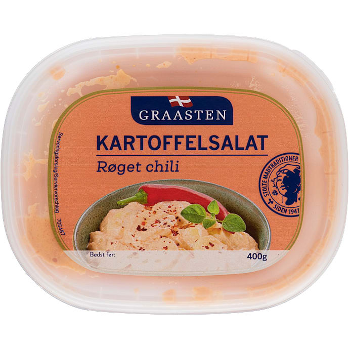 Kartoffelsalat m. røget chili