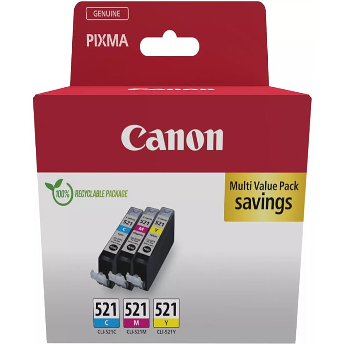 Canon CLI-521 Blækpatron Cyan/Magenta/Gul