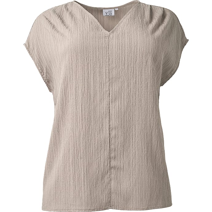 VRS dame top med v-hals str. 46 - beige