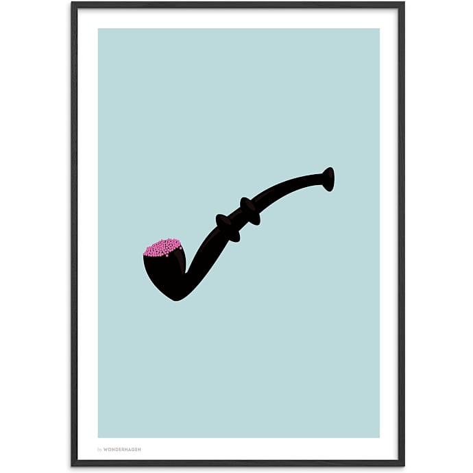 Citatplakat Lakridspiben lyseblå