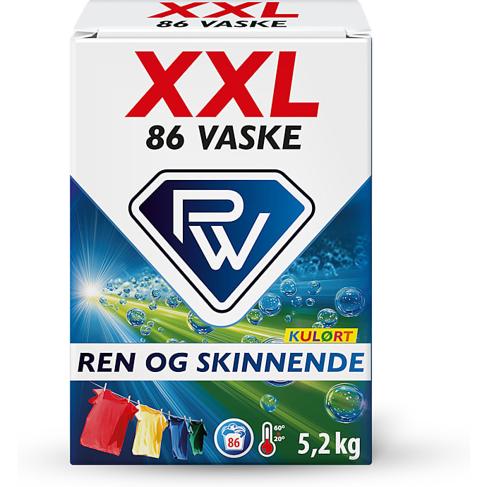 Vaskepulver kulørt vask