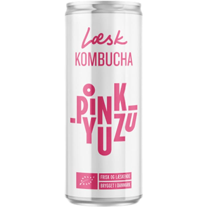 Læsk Kombucha m. Pink Yuzu 250 ml
