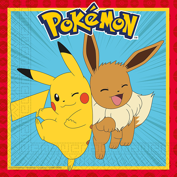 Pokemon Mønstrede Servietter 33x33 cm