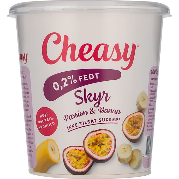 Cheasy Skyr Passion Banan 0,2% 1000 g