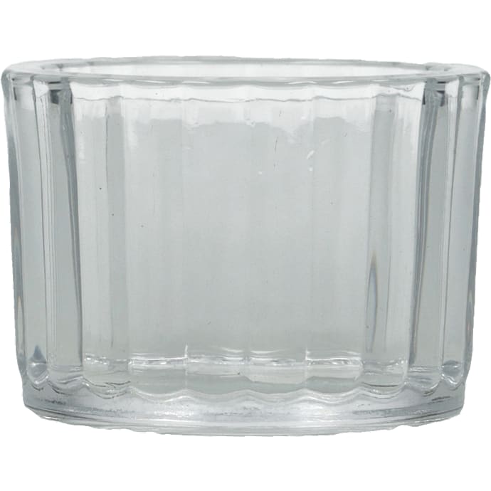 Fyrfadsstage Rillet H3,4 cm Klar