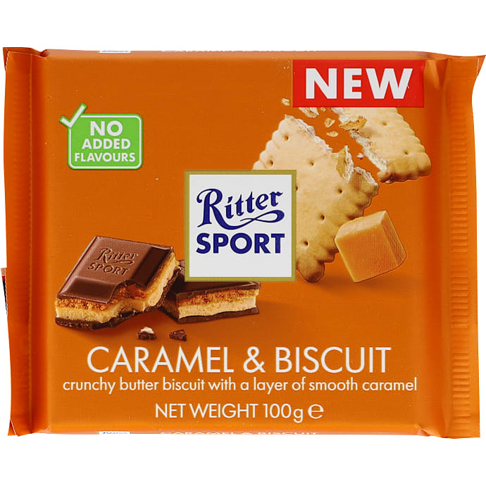 Mælkechokolade m. karamel og kiks