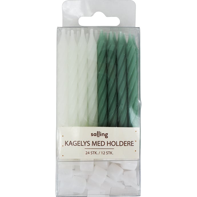 Salling kagelys snoet L: 6,3 cm 24-pak - grøn mix