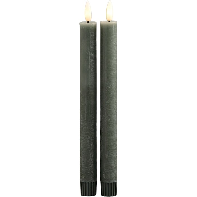Windsor LED 2-pak stagelys 22,5 cm - grøn