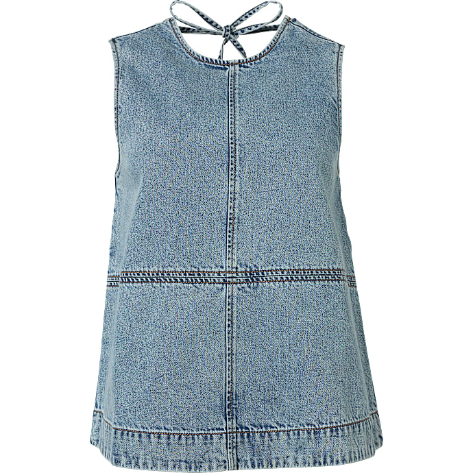 VRS Dame Denim Top Blå