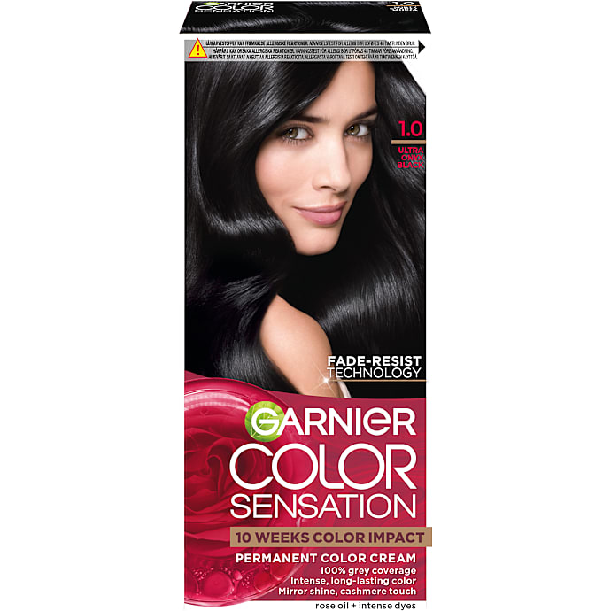 Garnier Permanent hårfarve 1.0 Onyx Black