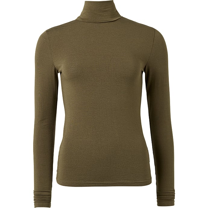 VRS dame slim fit rullekravetrøje str. M - grøn – produktbillede