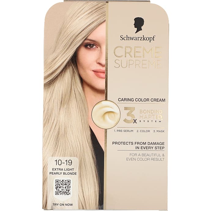 Caring Color Creme permanent hårfarve 10-19 Ultra Light Pearly Blonde
