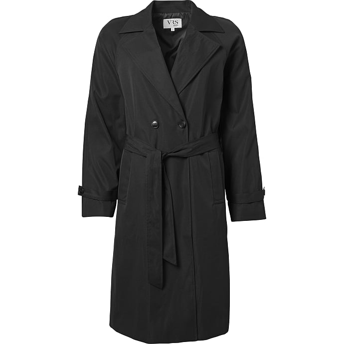 VRS Dame Trenchcoat Str. XL Sort