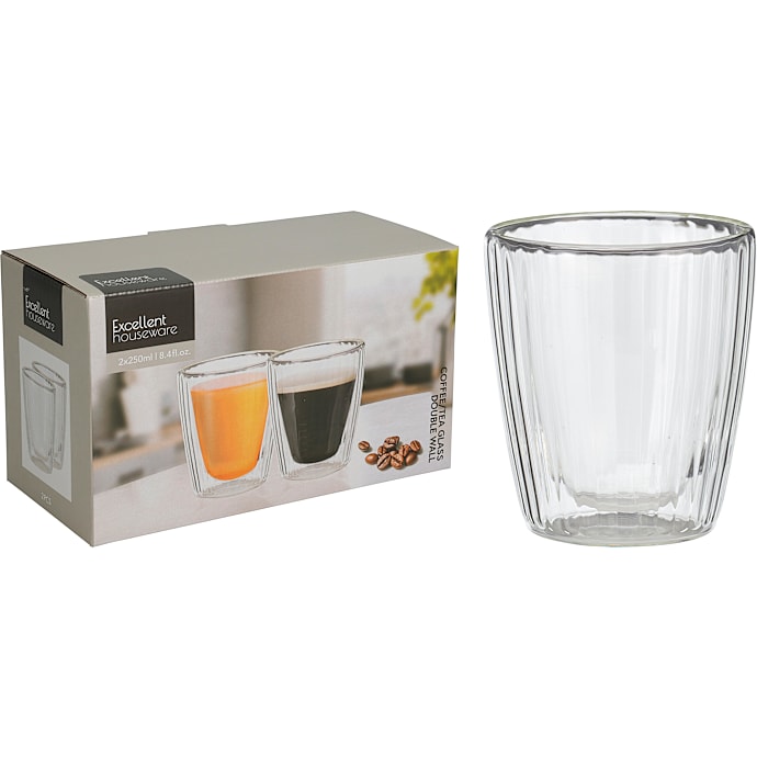 Dobbeltvægget glas 2-pak