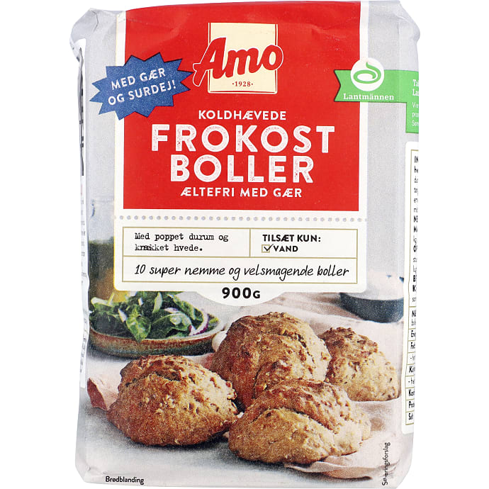 Æltefri koldhævede frokostboller
