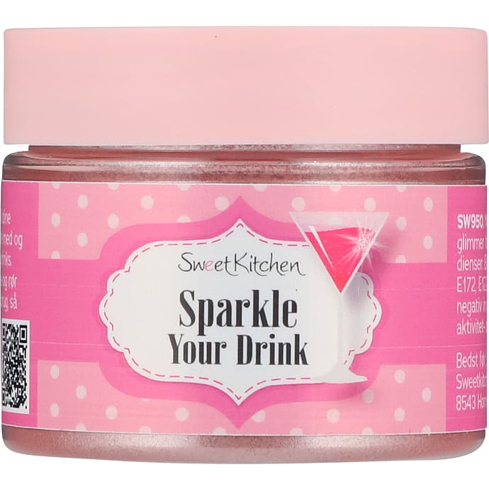 Krymmelstøv til drinks - pink