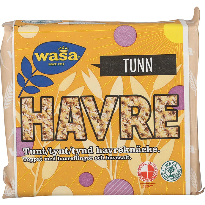 Wasa Knækbrød m. havre og havsalt 265 g