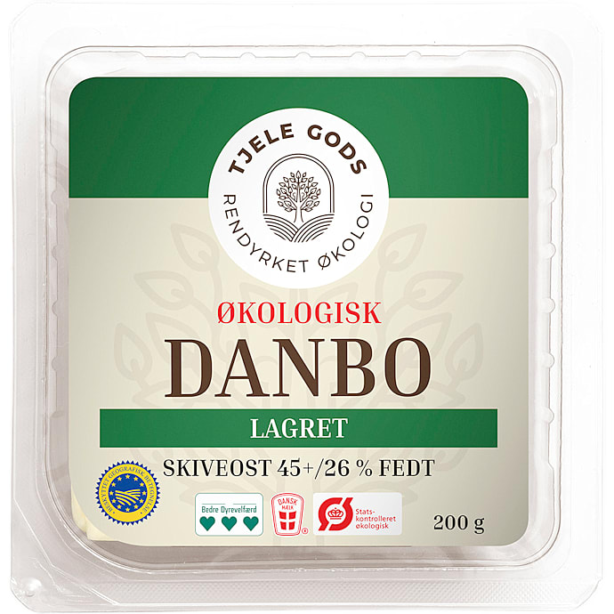 Tjele Gods Danbo ost lagret 45+ Øko 200 g