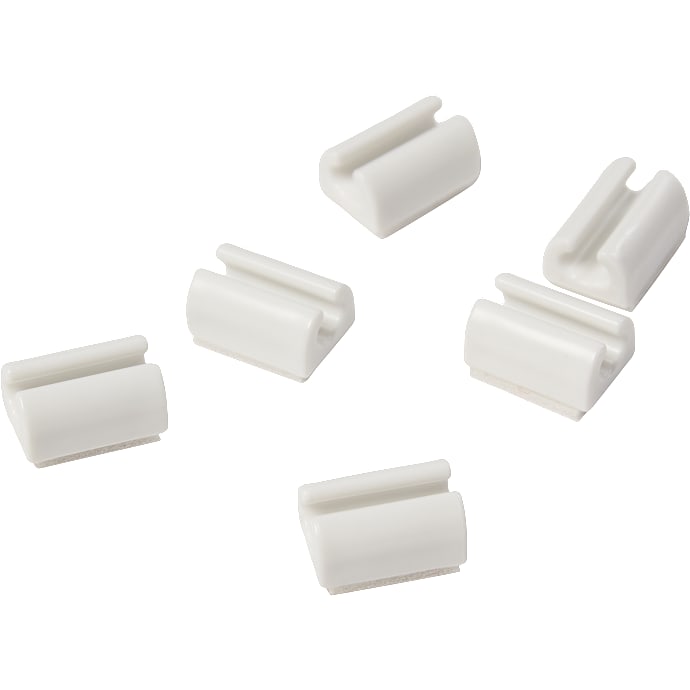 Elworks kabelclips med tape 20-pak - hvid