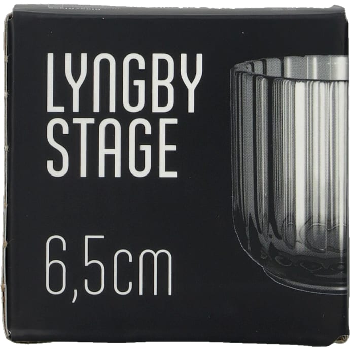 Lyngby fyrfadsstage i klar glas - 6,5 cm