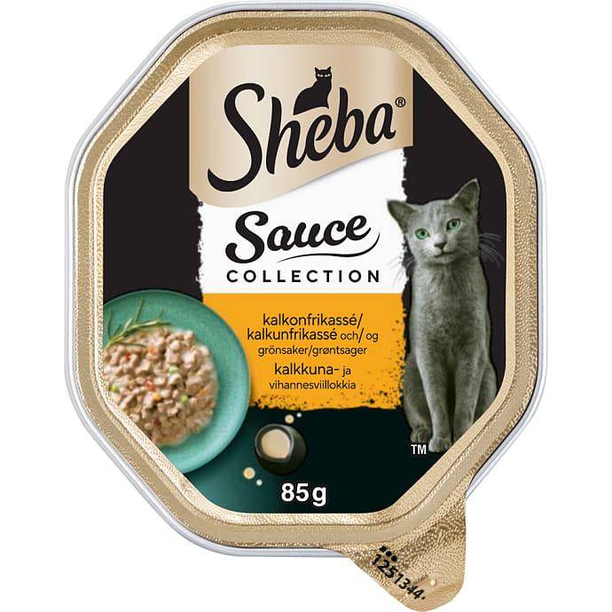 Vådfoder i sovs m. kalkun