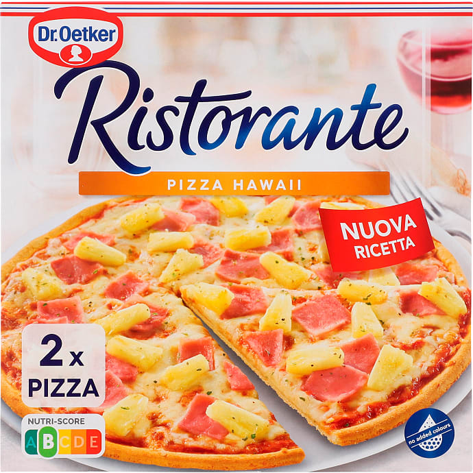 Pizza m. skinke og ananas