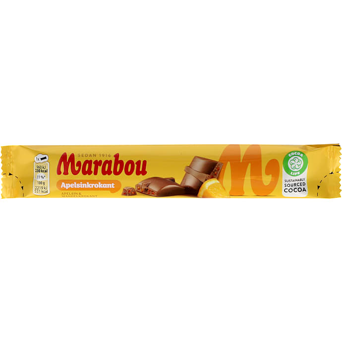 Mælkechokolade m. appelsinkrokant