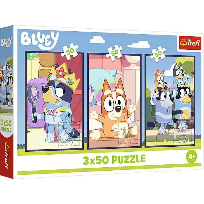 Blueys Familie puslespil - 3x50 brikker – produktbillede
