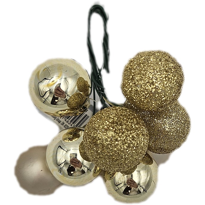 Julefryd mini glaskugler på stilk 9-pak - assorteret