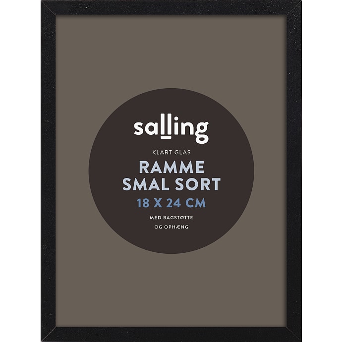 Salling Sort ramme m. glas 18x24 cm