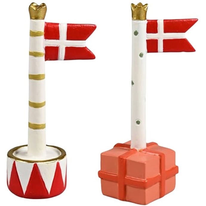 Flag H Dannebrog 12,5 cm