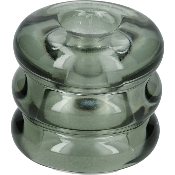Lysestage glas grøn H 6,2 cm