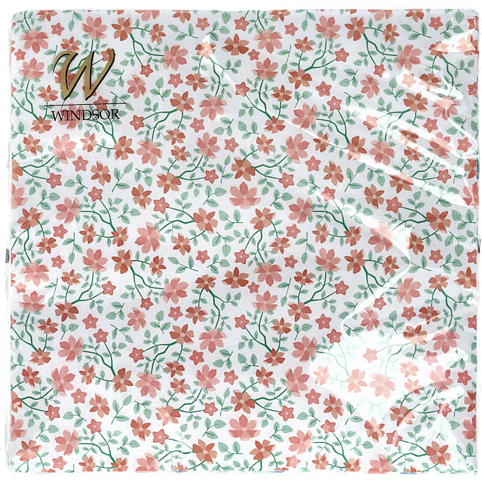 Windsor sommerservietter 33x33 cm 20-pak - små blomster