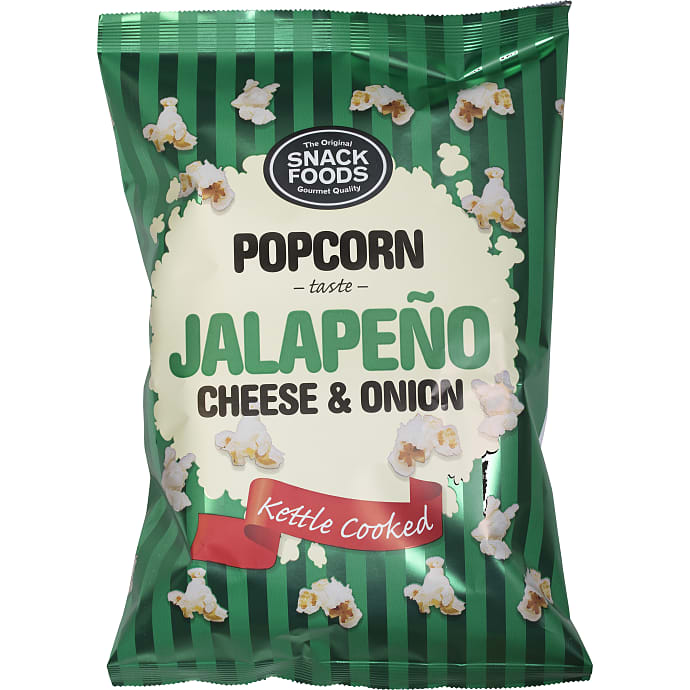 Snack Foods Popcorn m. Jalapeños, Løg og Ost