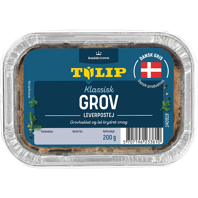 Grovhakket leverpostej