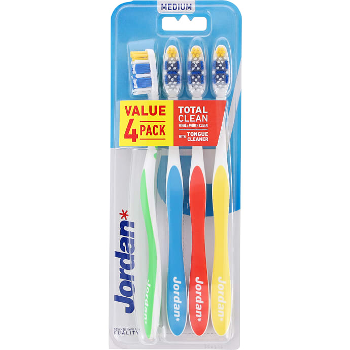 Jordan Tandbørster Medium 4 stk