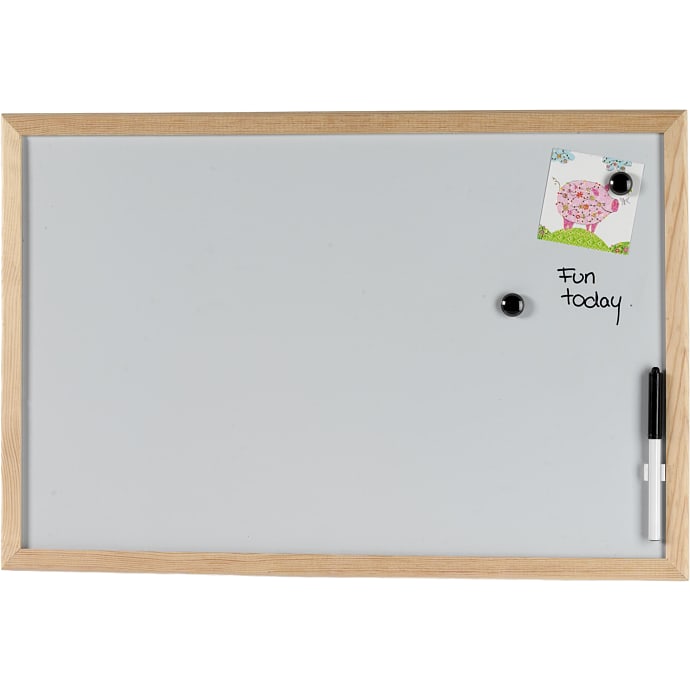 Naga Whiteboard tavle magnetisk 40x60 cm træramme